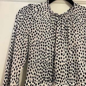 Blue white classic dress